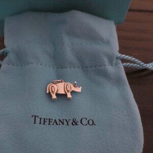 Tiffany & Co. Mini Rhino Charm-Sterling Silver-Save the Wild Charm Collection